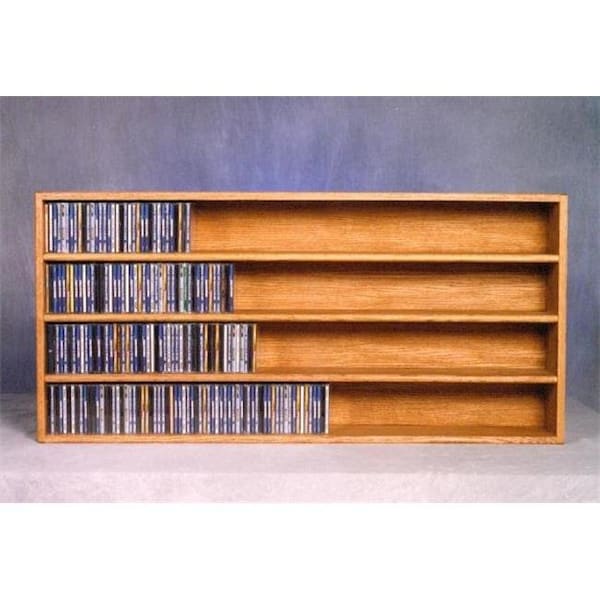 Wood Shed Wood Shed 403-4 Solid Oak Wall or Shelf Mount CD Cabinet 403-4 - main